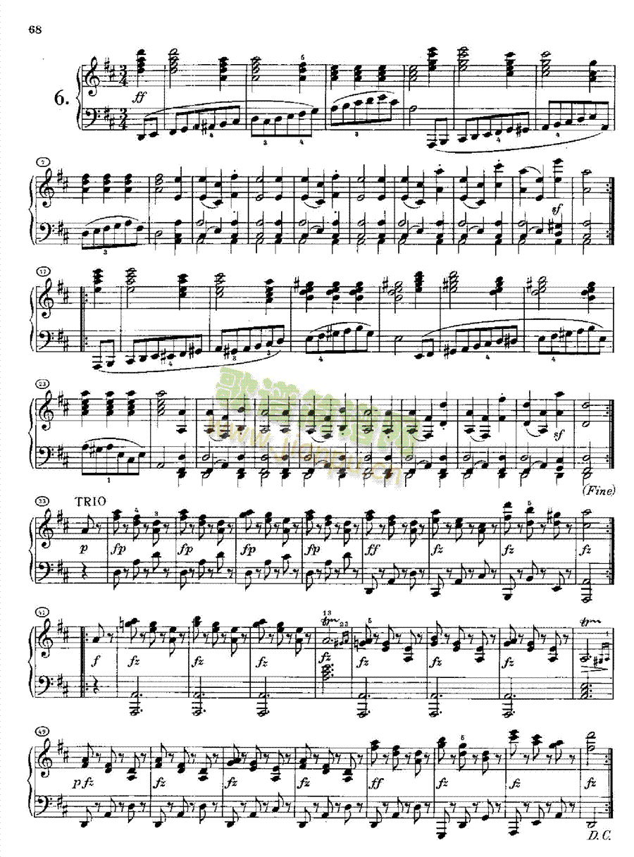 20首圆舞曲又名最后的圆舞曲opus127(身后出版).D146(1 键盘类 钢琴7