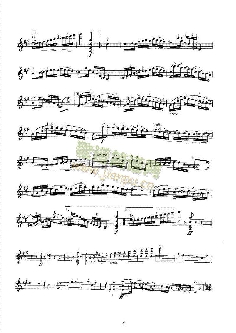 主题与变奏曲第3首（独奏） 弦乐类 小提琴4