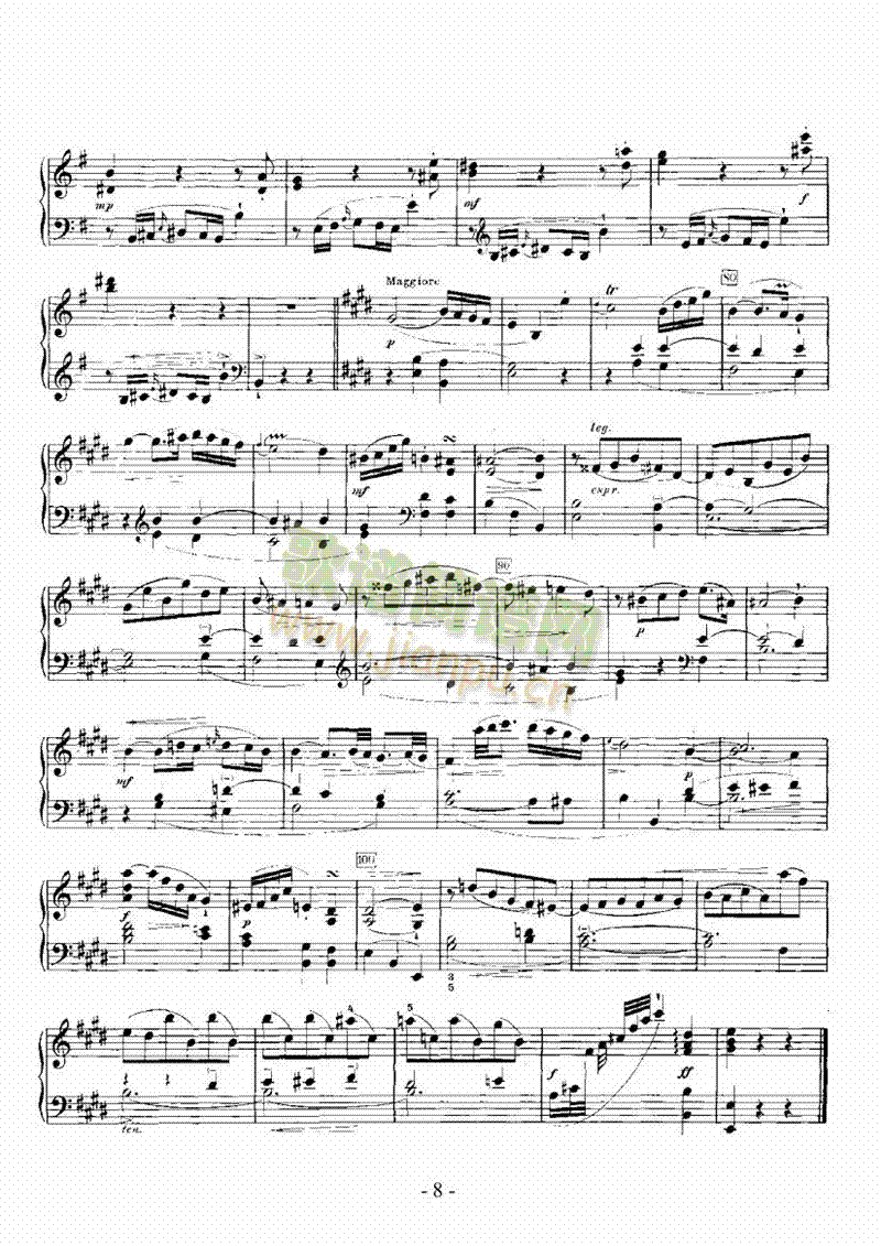 E大调奏鸣曲 键盘类 钢琴8