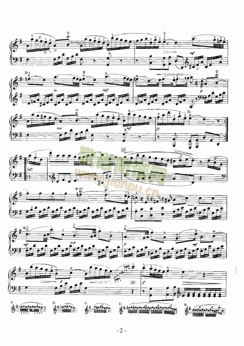 G大调奏鸣曲（嬉游曲） 键盘类 钢琴2