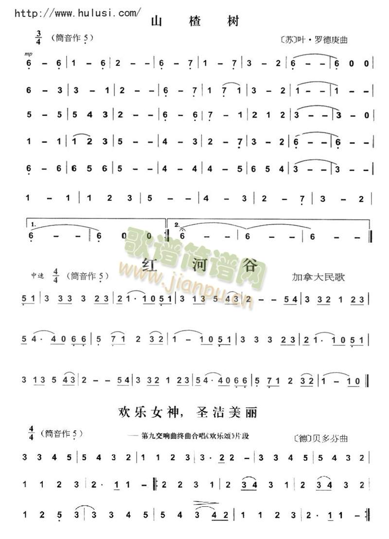 山楂树,红河谷,欢乐颂1