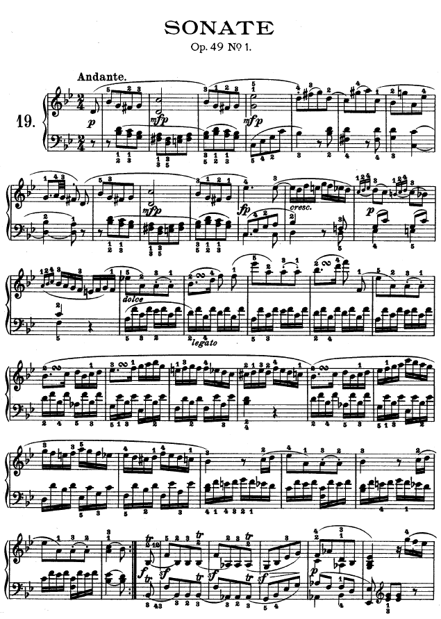 第十九钢琴奏鸣曲-（Op.49 No.1）1