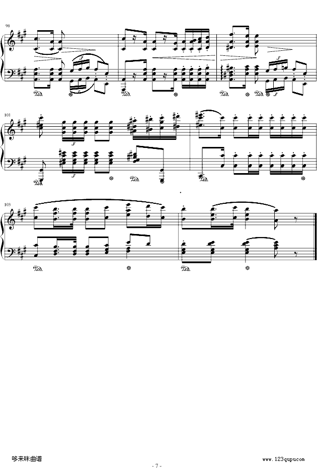波兰军队舞曲-Op.40 No.1-肖邦7