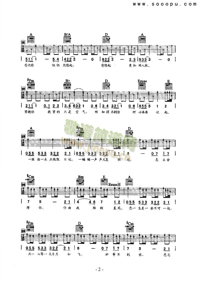 怎么舍得你 吉他类 流行2