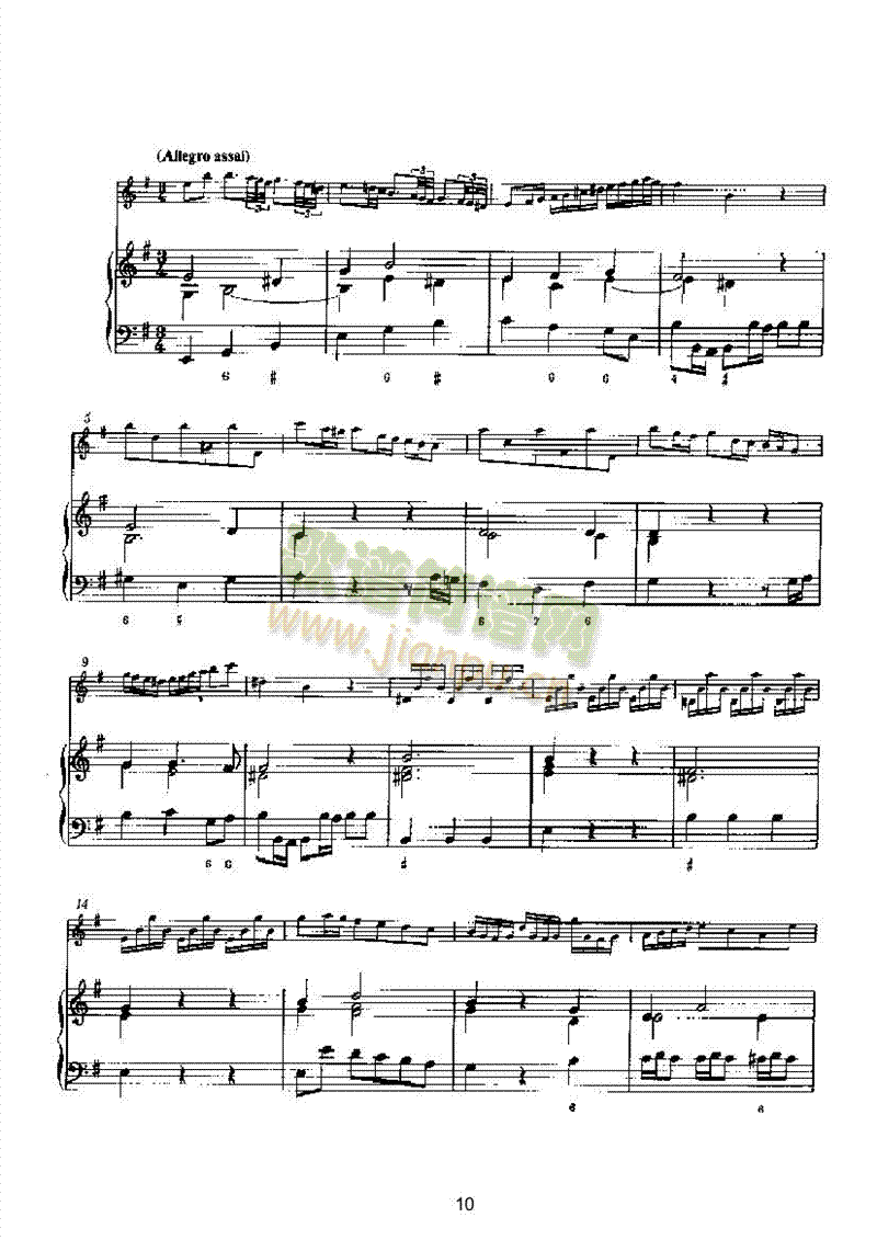 D大调第五奏鸣曲（钢伴） 管乐类 长笛10