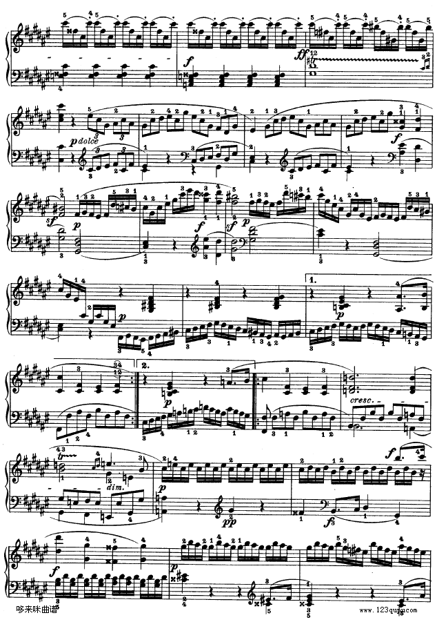 第二十四钢琴奏鸣曲-Op.78-贝多芬2
