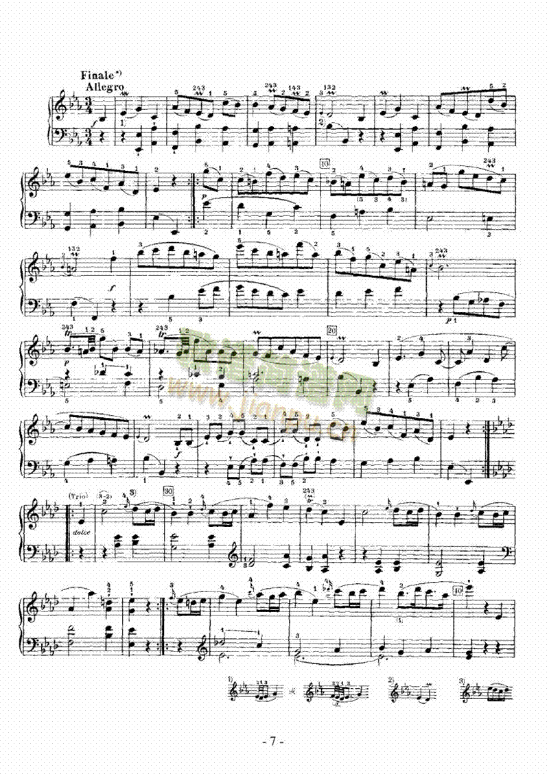 降E大调奏鸣曲 键盘类 钢琴7