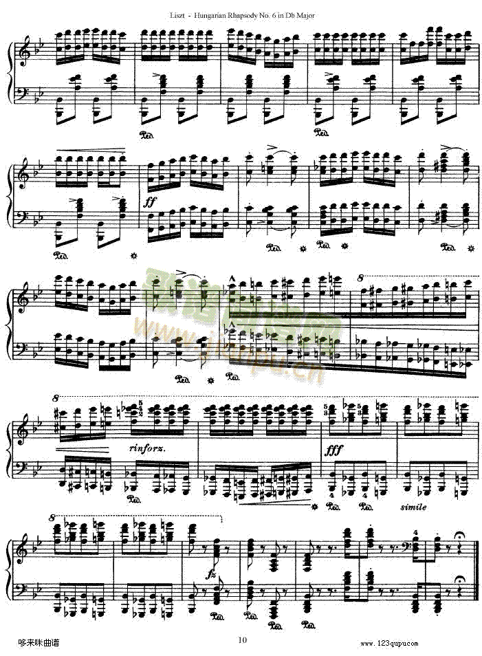 匈牙利狂想曲第六号-李斯特10