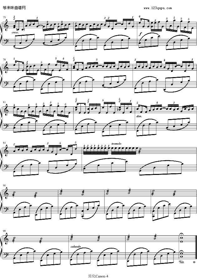 卡农-寒风简化版-帕赫贝尔-Pachelbel4