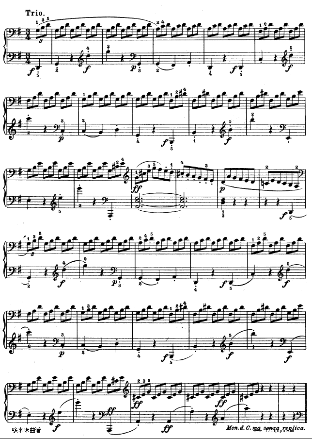 D大调第七钢琴奏鸣曲 - Op. 10 No--3-贝多芬16
