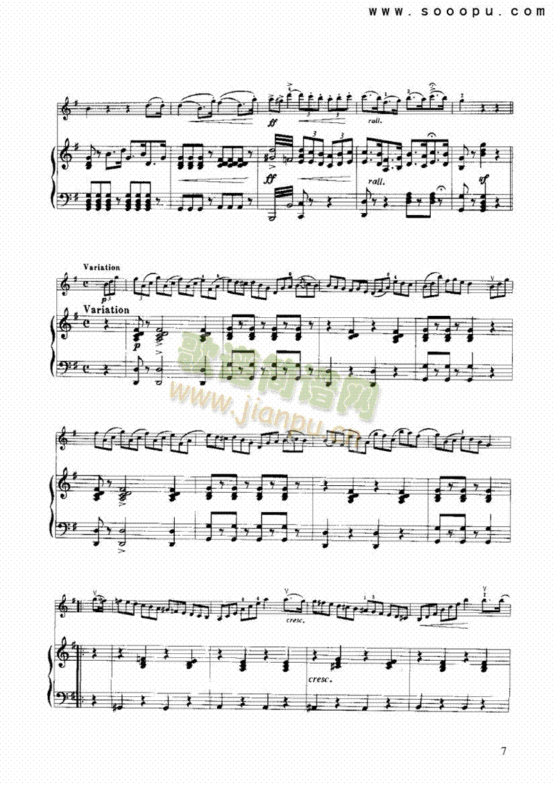主题与变奏随想曲第2首 弦乐类 小提琴7