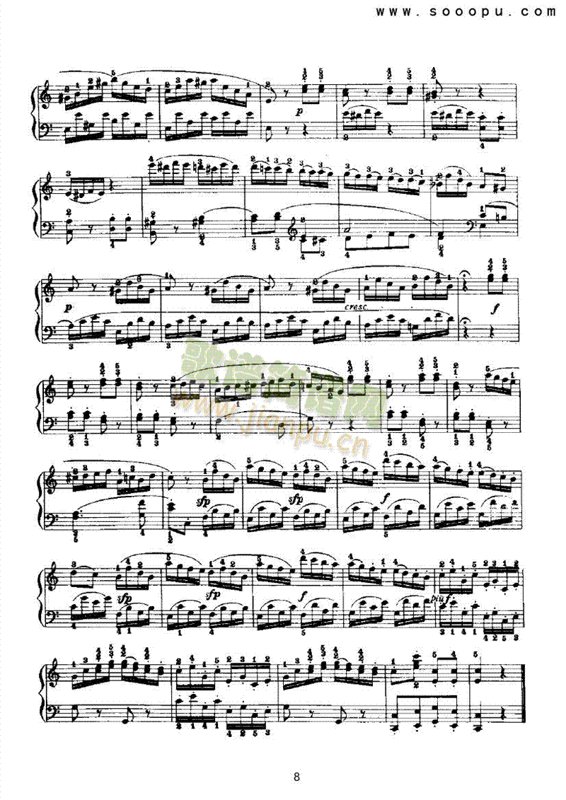 C大调奏鸣曲 键盘类 钢琴8