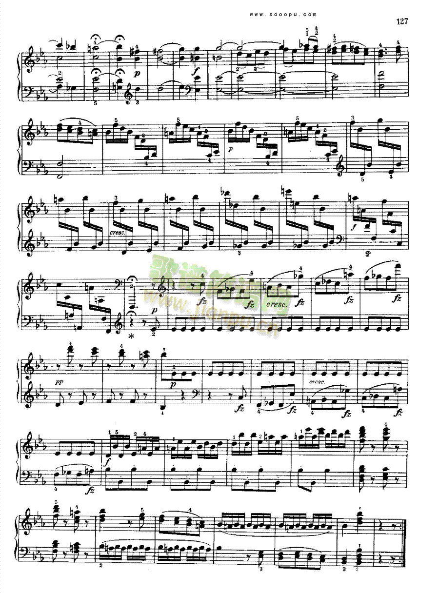 奏鸣曲十二(献给玛格达莲娜.冯.库尔茨贝格) 键盘类 钢琴13