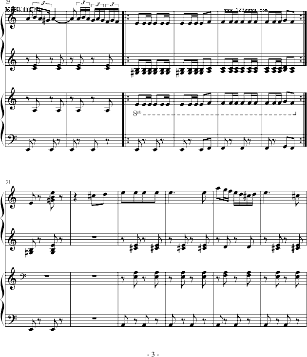 西班牙斗牛舞曲-（四手联弹）-马基纳3