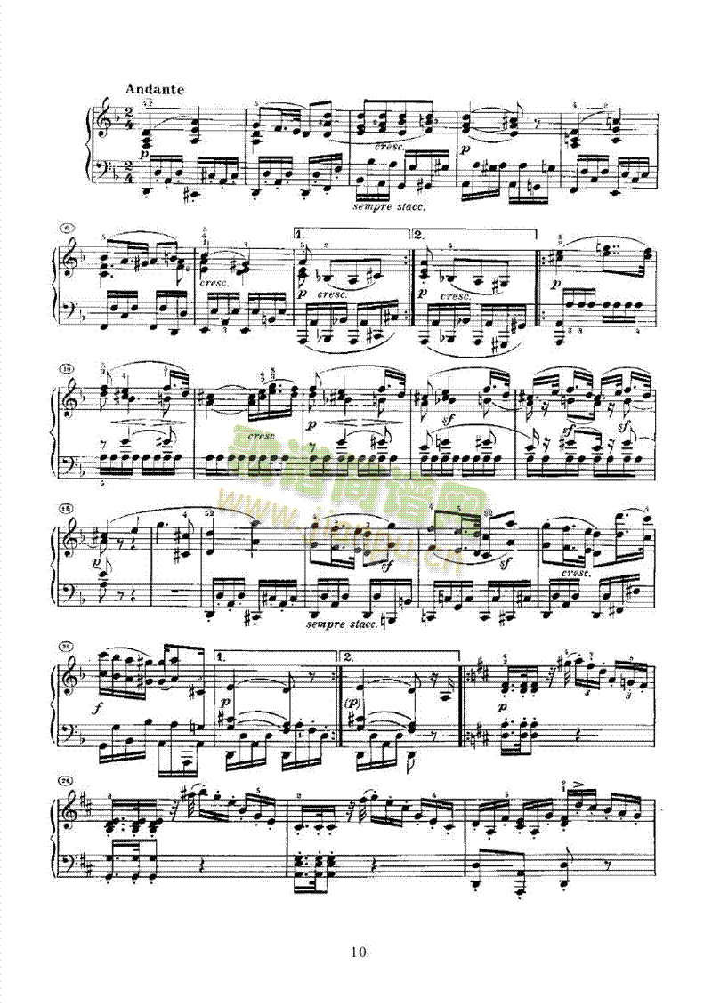 奏鸣曲(Opus28) 键盘类 钢琴10