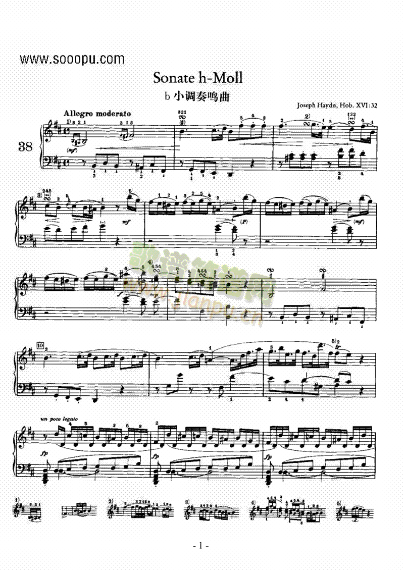 b小调奏鸣曲 键盘类 钢琴1