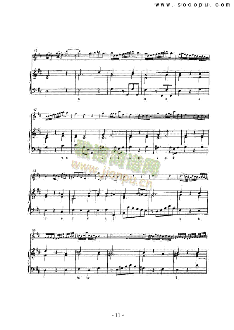 第六奏鸣曲（总谱） 管乐类 长笛11