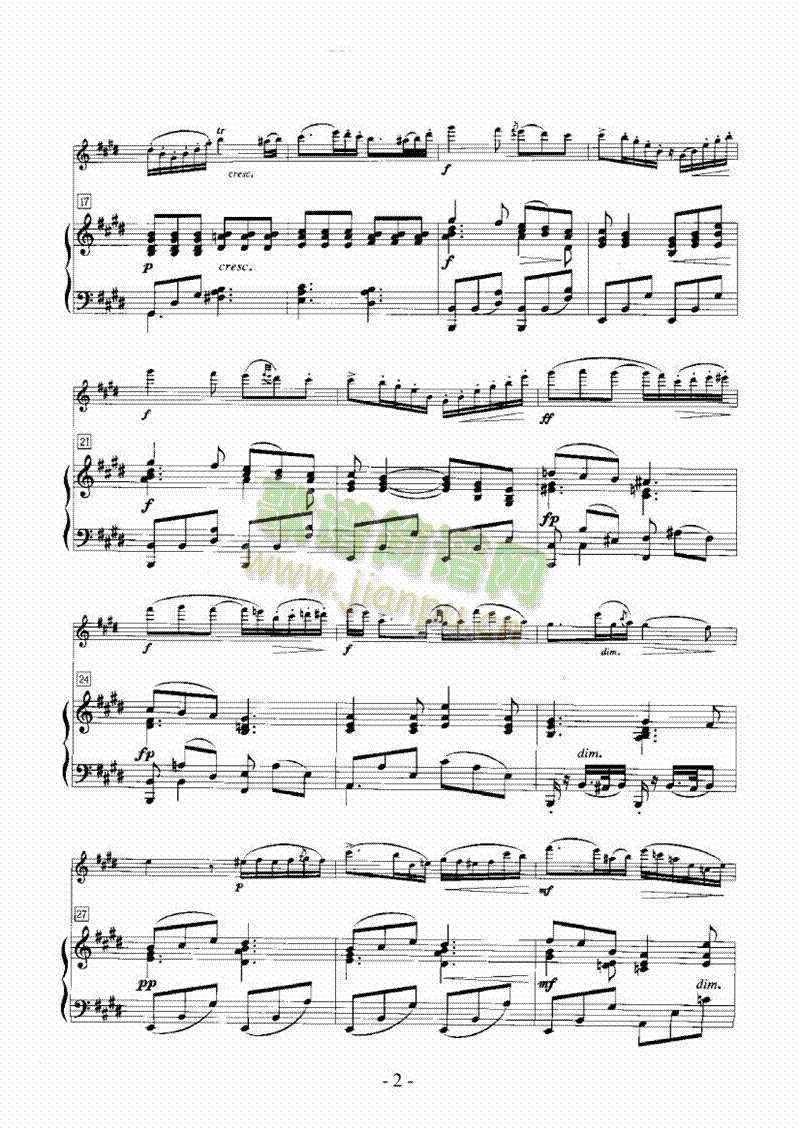 摇篮曲 管乐类 长笛2