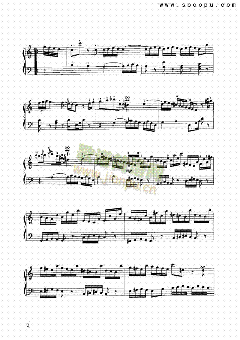 小奏鸣曲第3号 键盘类 手风琴2