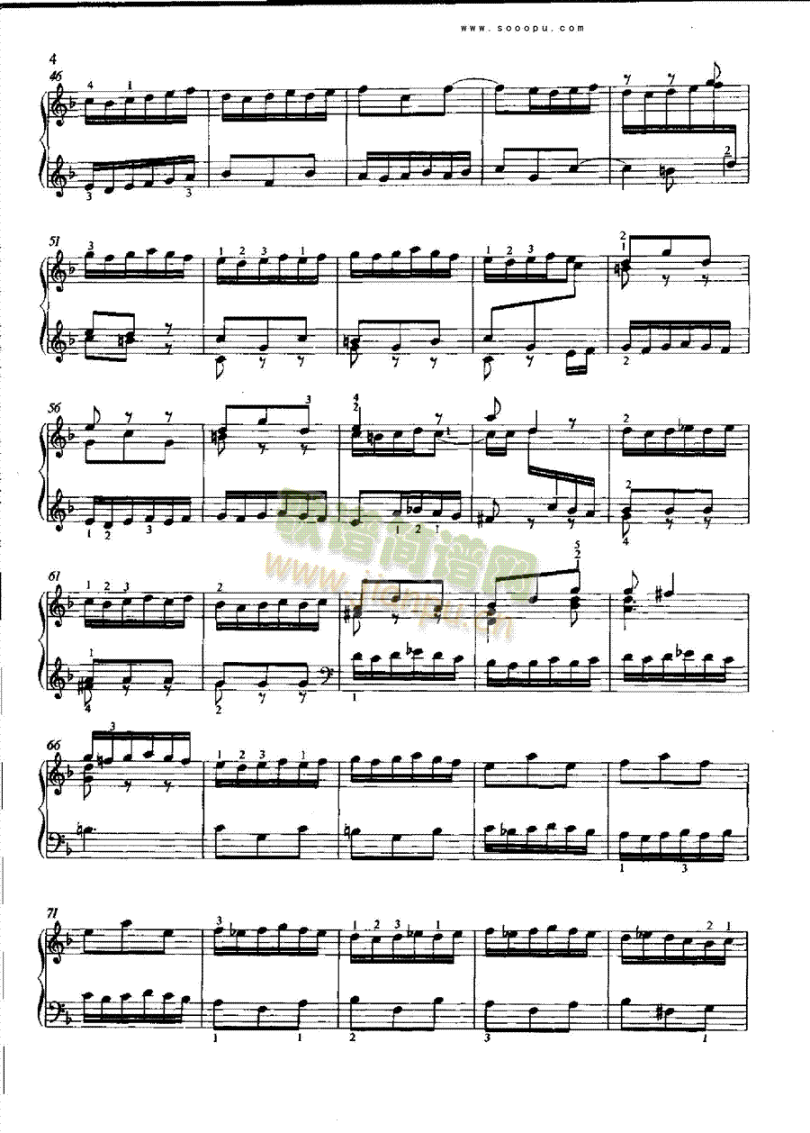 F大调序曲BWV820 键盘类 钢琴3