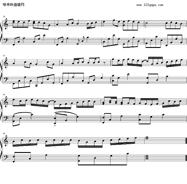 卡农最简版野蛮女友-帕赫贝尔-Pachelbel2