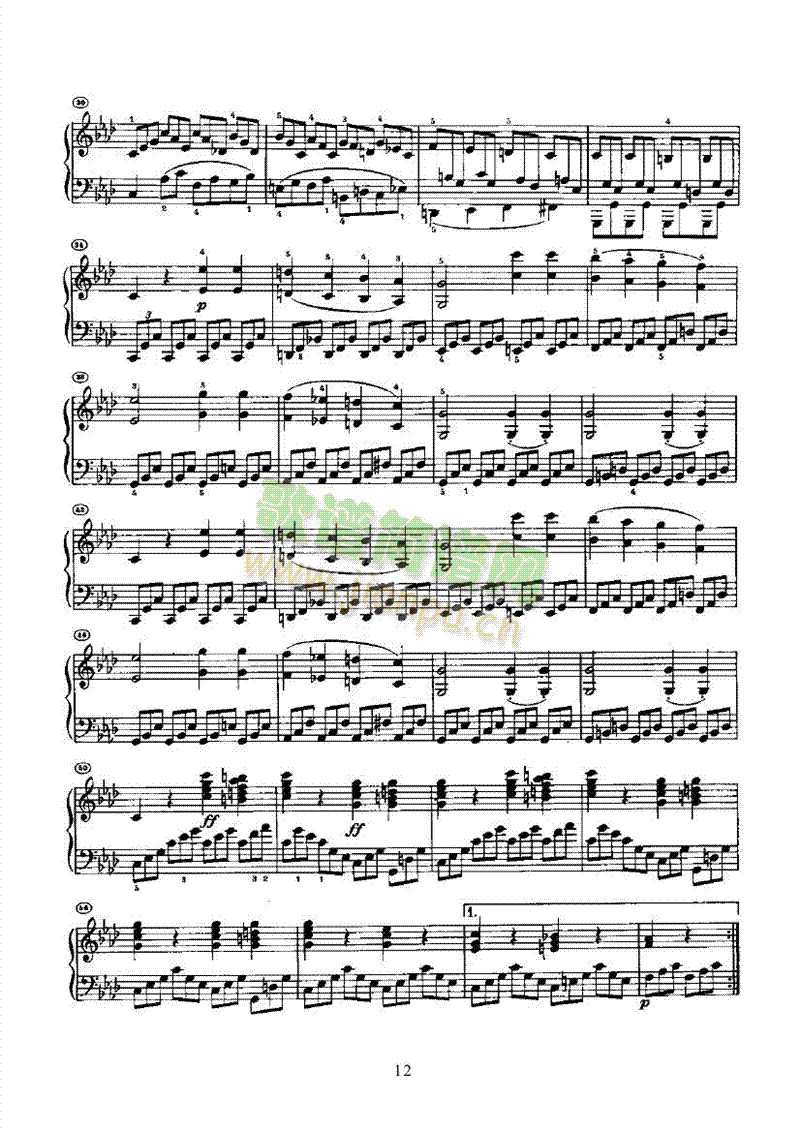 奏鸣曲(Opus2 Nr.1) 键盘类 钢琴12