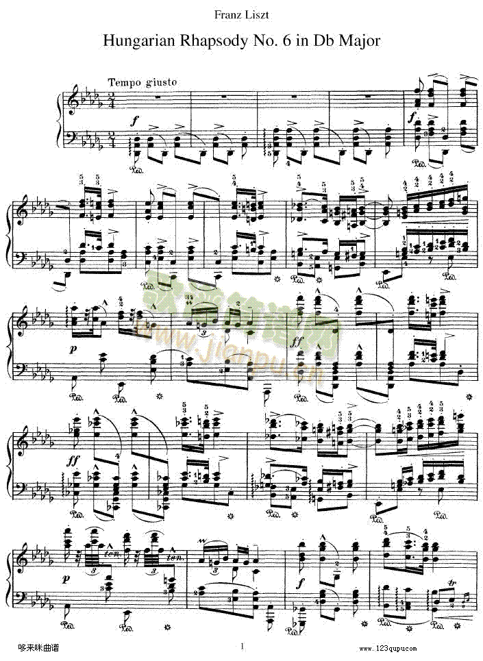 匈牙利狂想曲第六号-李斯特1