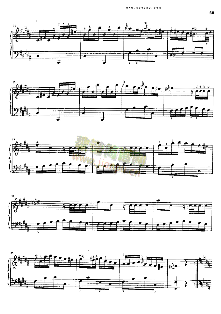 B大调奏鸣曲K261.L148 键盘类 钢琴2