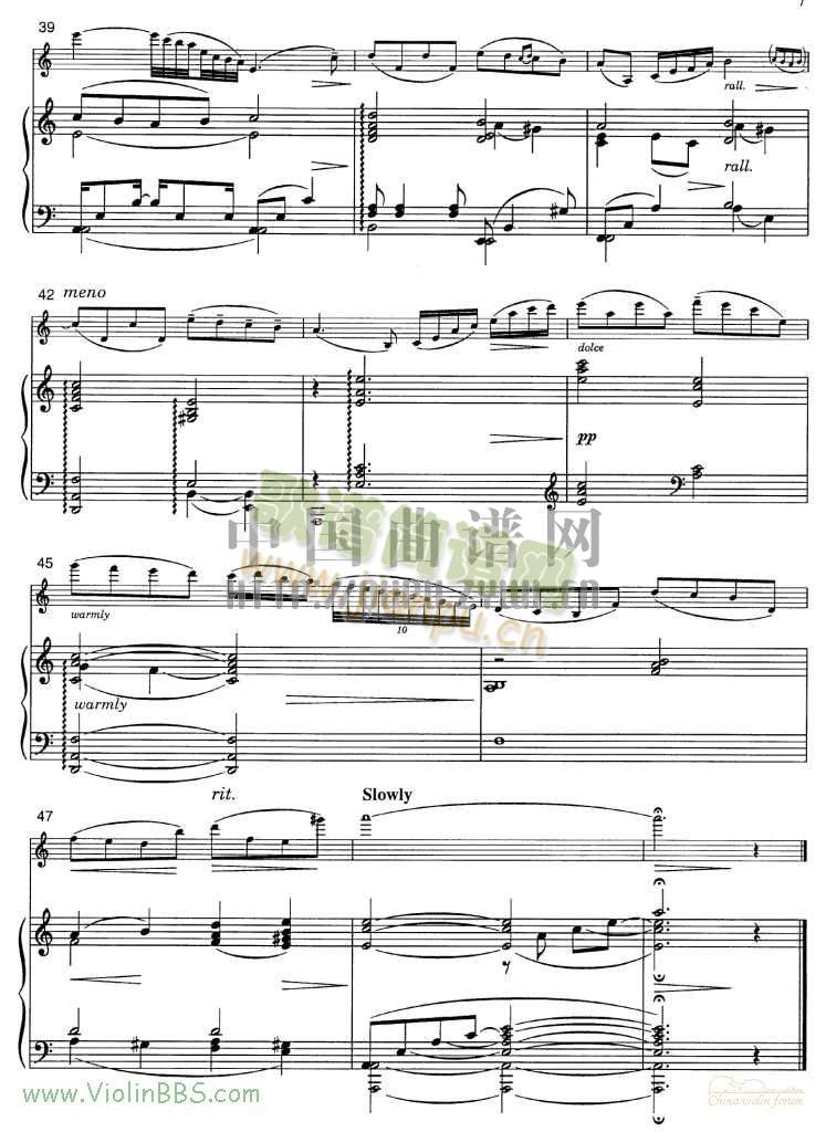 辛德勒名单 (约翰・威廉姆斯)主题曲+钢琴伴奏谱7