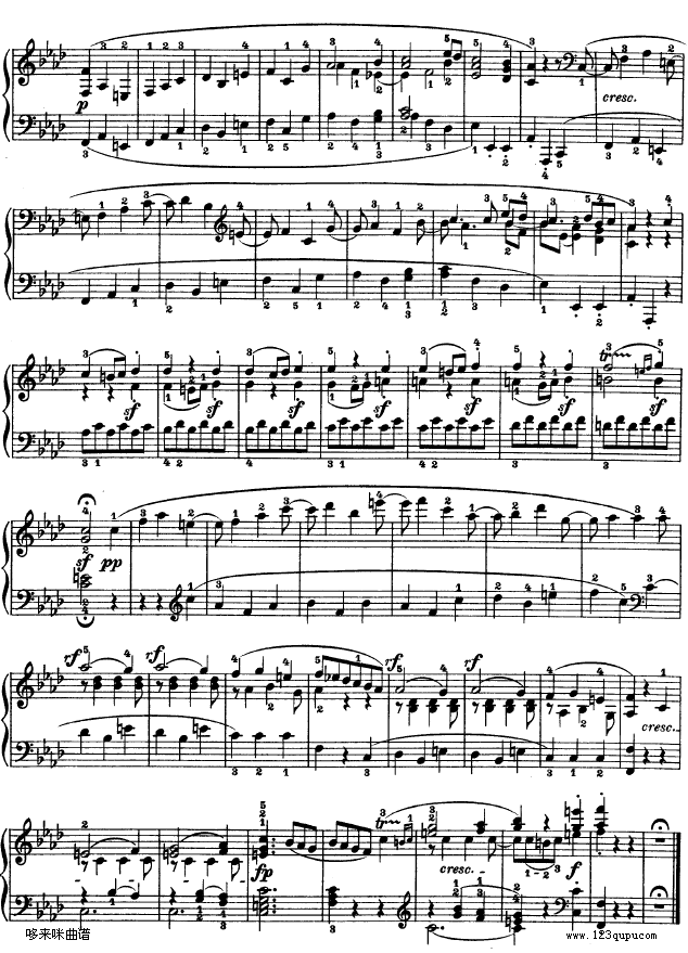F大调第六钢琴奏鸣曲 - Op.10―2-贝多芬10