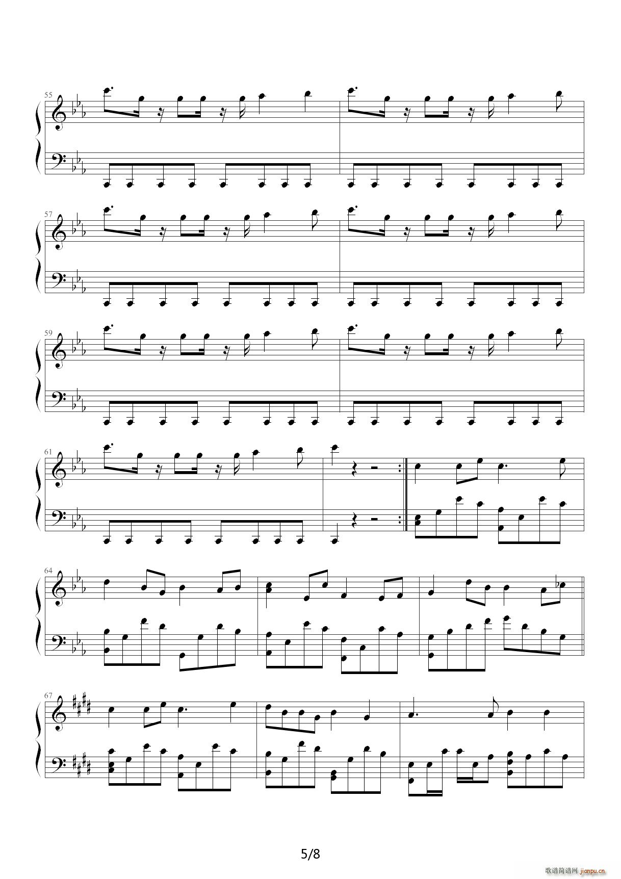 Rage Your Dream 头文字D结尾钢琴完整版动画片 降E调5