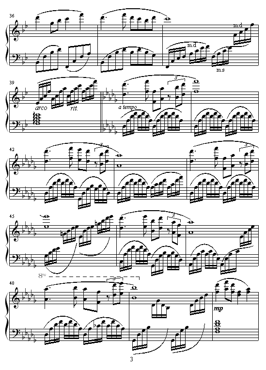何日君再来-钢琴谱(钢琴曲)-克莱德曼3