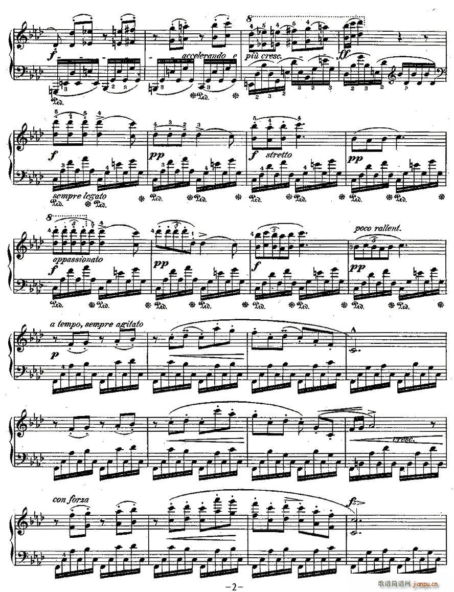 肖邦钢琴练习曲，Op.10之九2