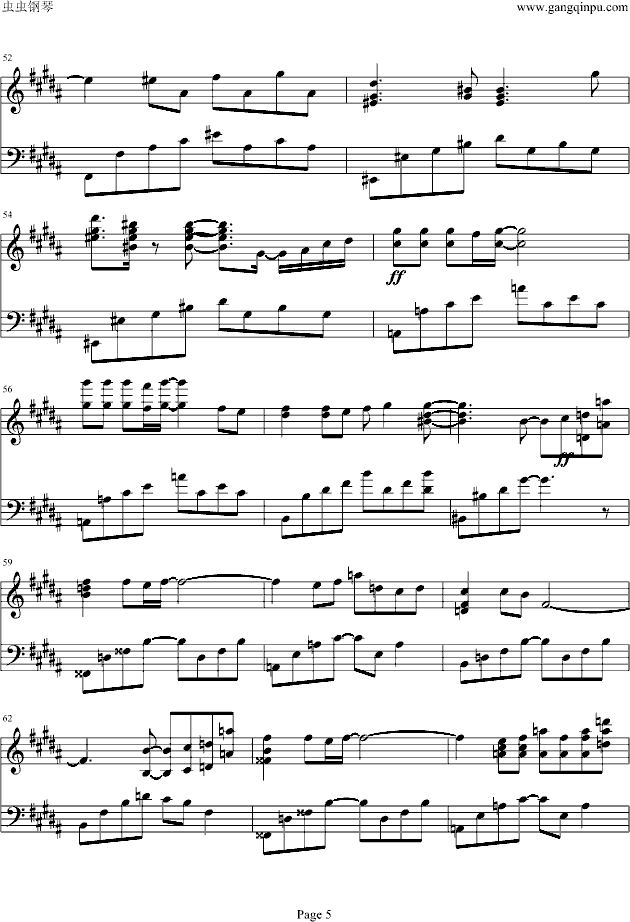 鸟之诗 修正版  ―― princequn-钢琴谱(钢琴曲)-折�跎熘�5