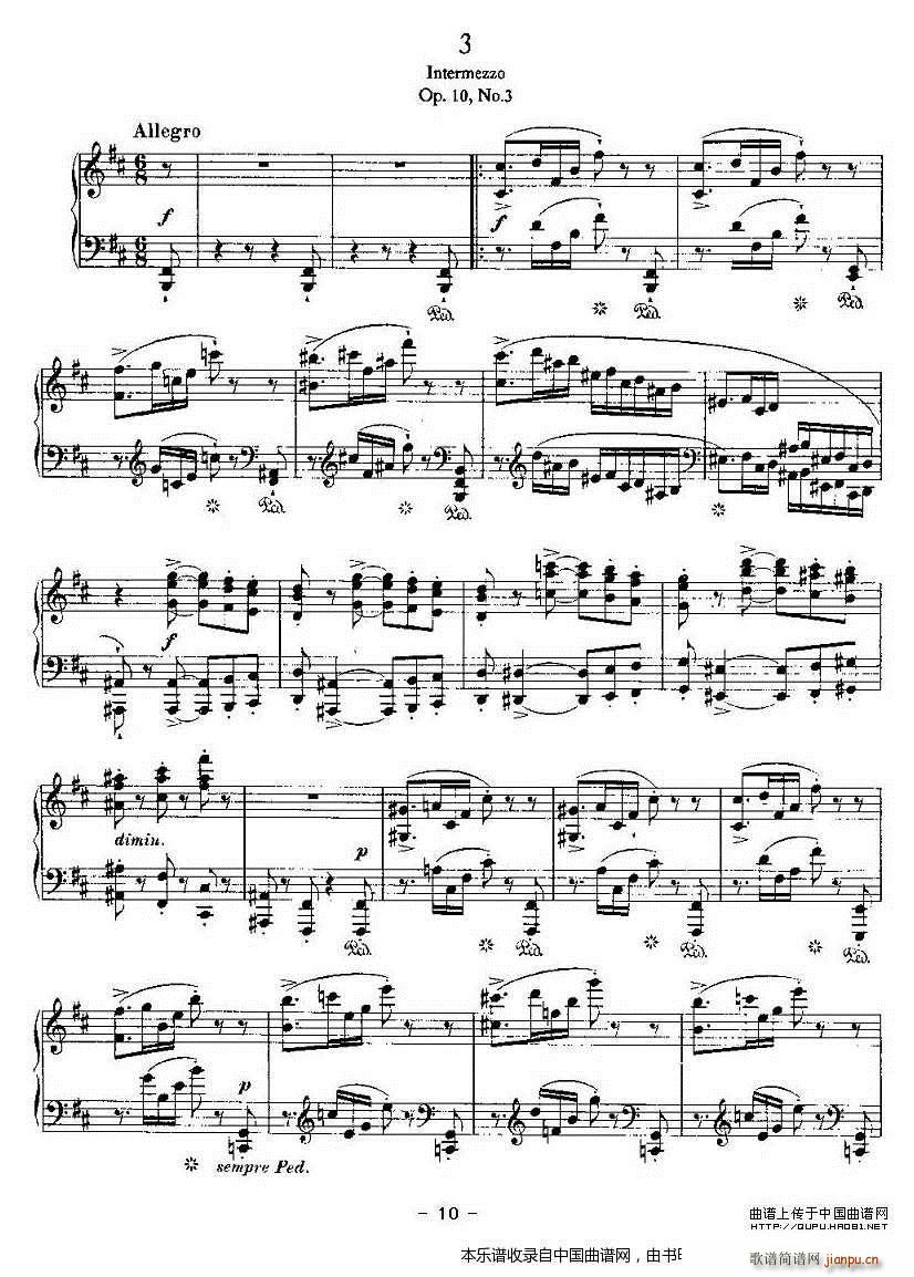 Ballades（勃拉姆斯4首叙事曲）10