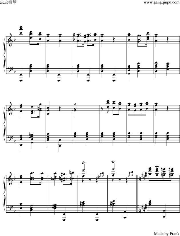 卡门序曲- 难度版-钢琴谱(钢琴曲)-比才-Bizet6