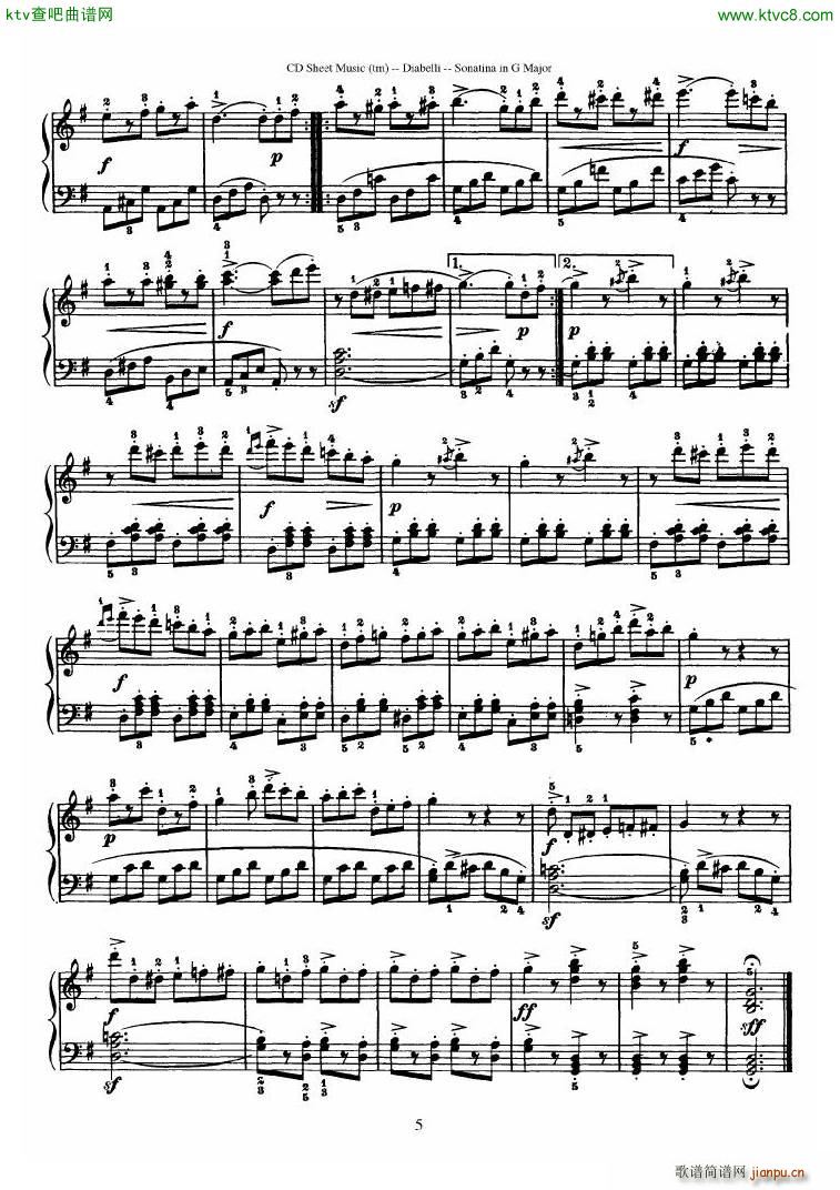 Diabelli Sonatinas Op 168 No 1 7 34P28