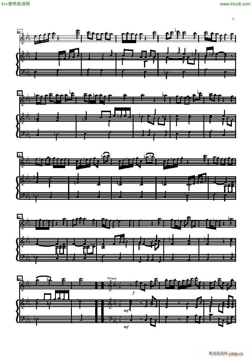 Telemann Sonate Cdur flute piano bass5