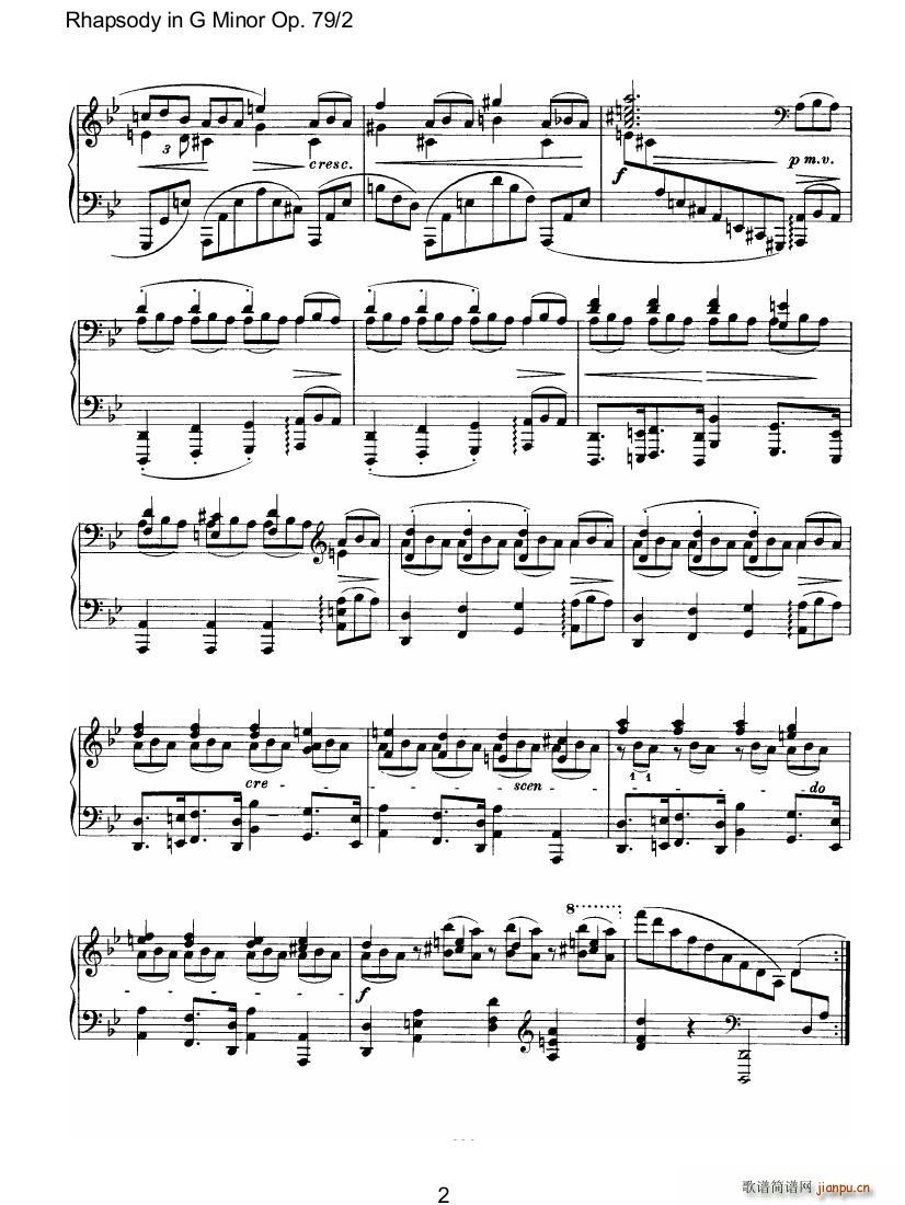 Brahms Rhapsody Op79 22