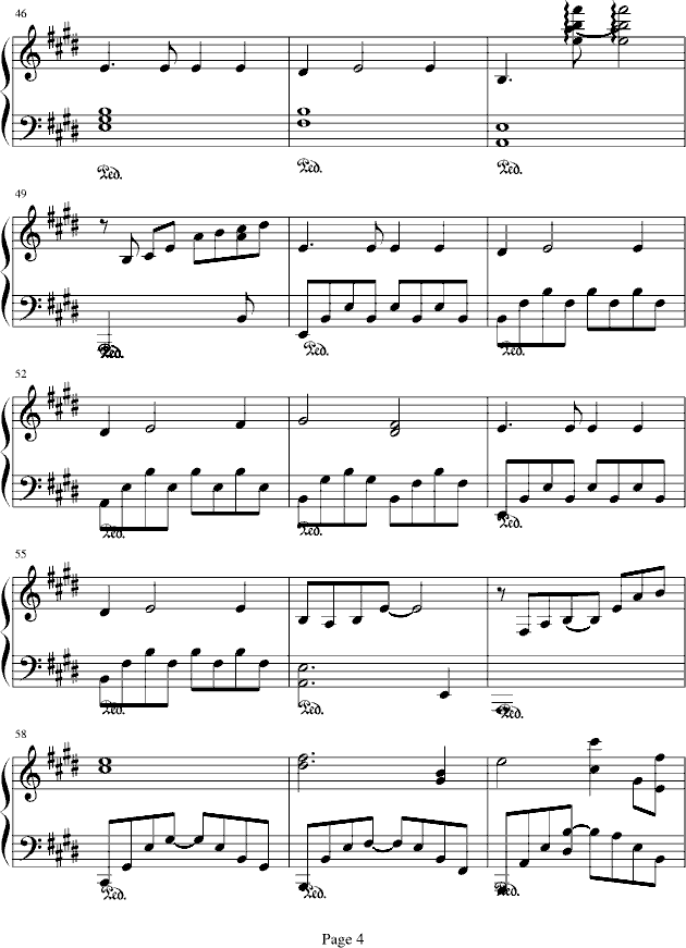《My heard will go on》钢琴谱 泰坦尼克号我心永恒主题曲4