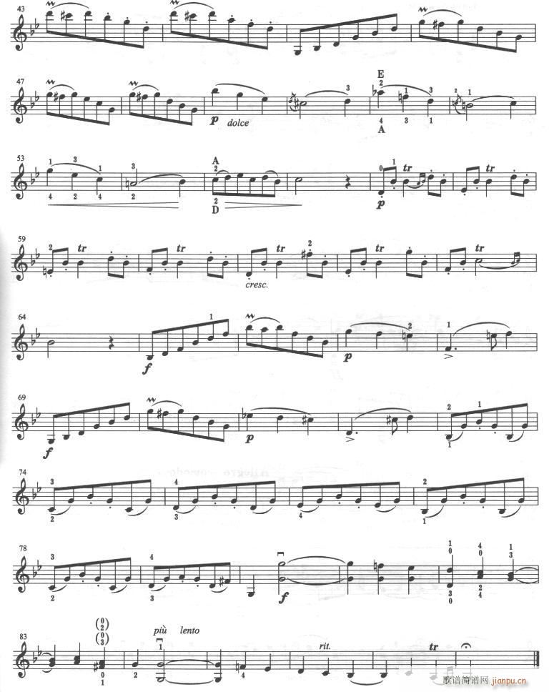 塔尔蒂尼《g小调奏呜曲》提琴4