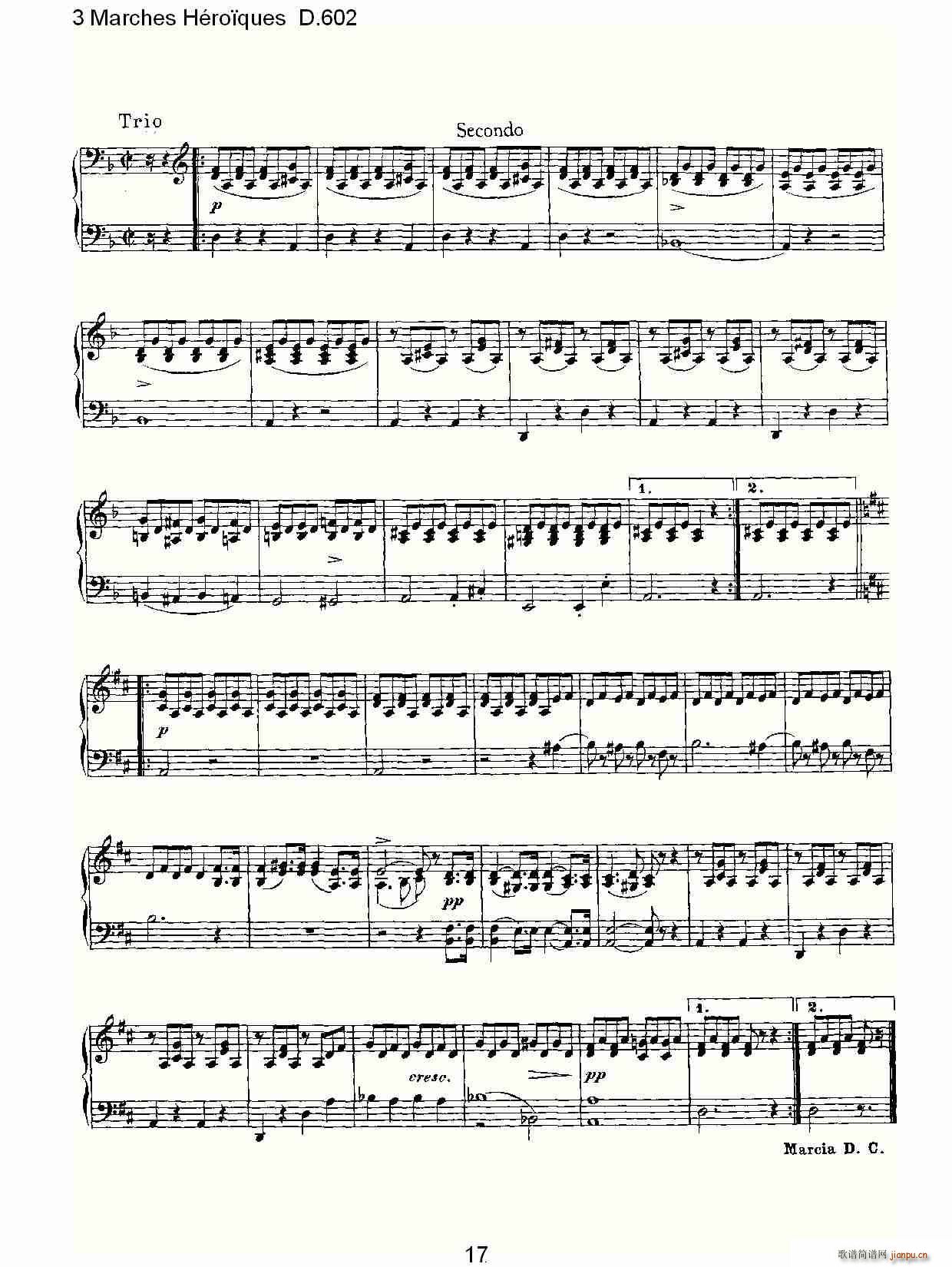 3 Marches Héro?ques D 602 3 进行曲Héro?ques D 602_弗朗兹 舒柏特17
