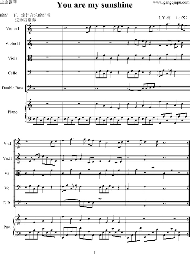 you are my sunshine-钢琴谱(钢琴曲)-carly simon1