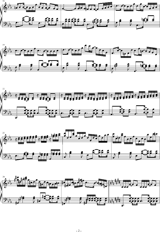 孤月华章(月行者)-钢琴谱(钢琴曲)-乐侠2