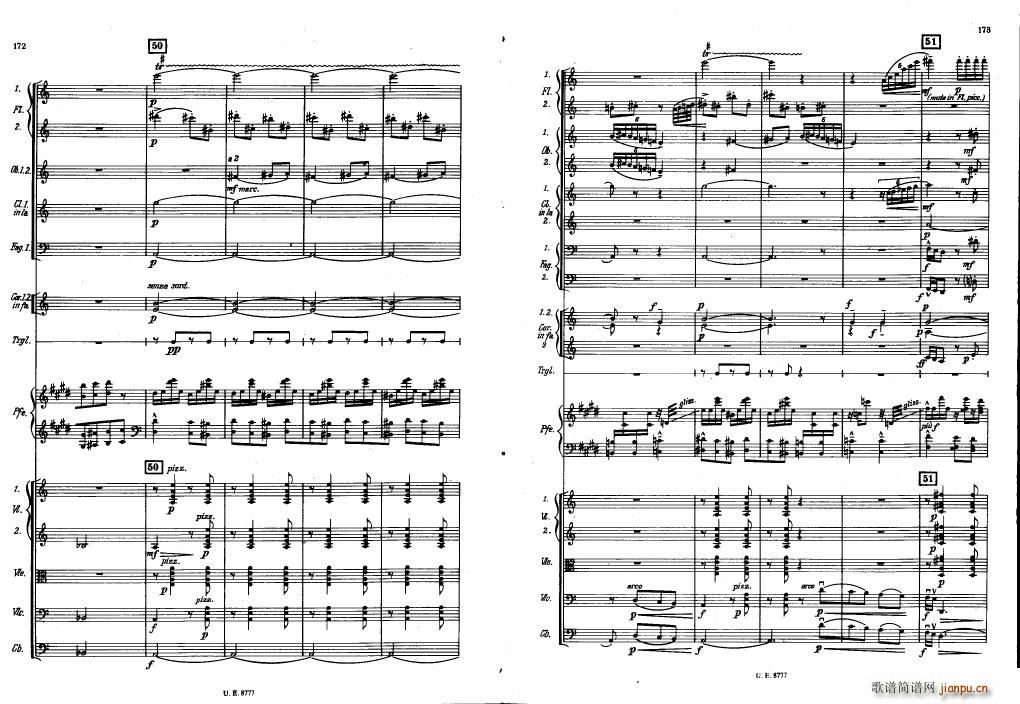 Bartok SZ 83 Piano Concerto No1 Full Score 二46