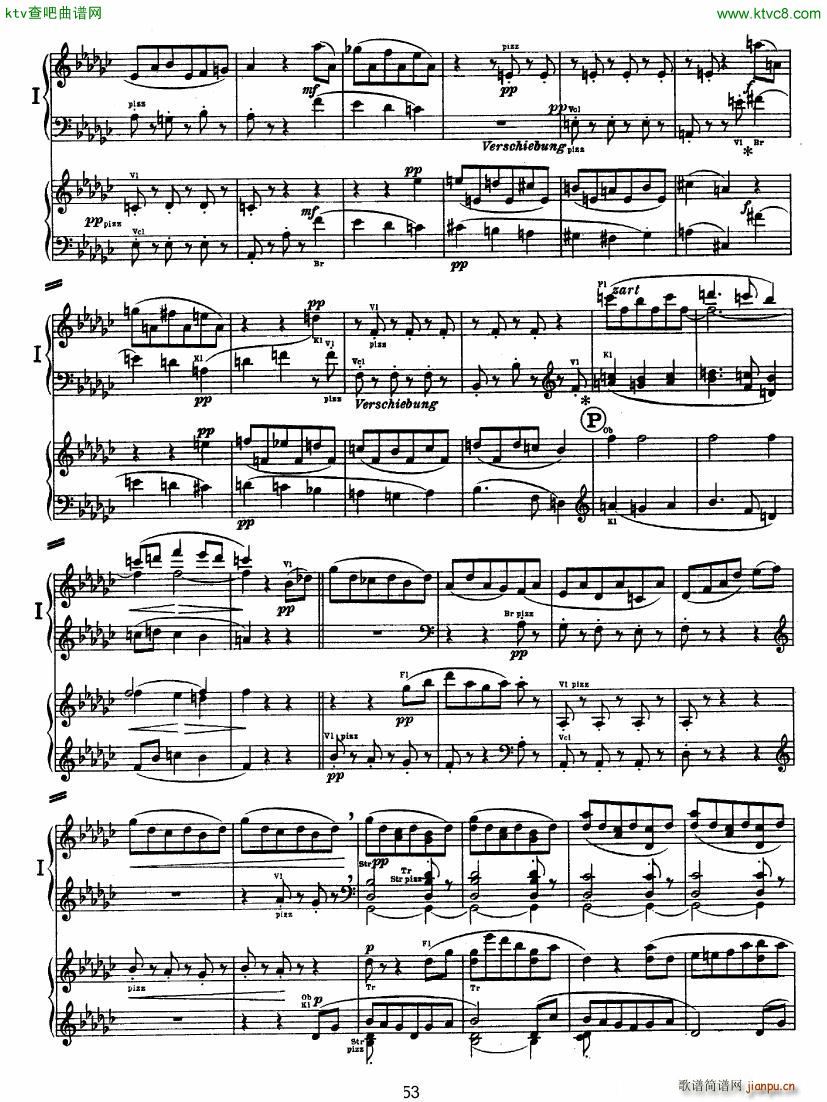 Bruckner Symphony No 4 4 hands arr 二2