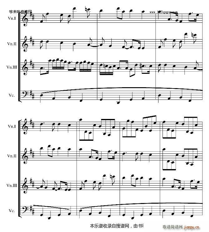 卡农交响曲(3 1大提琴)-帕赫贝尔-Pachelbel11