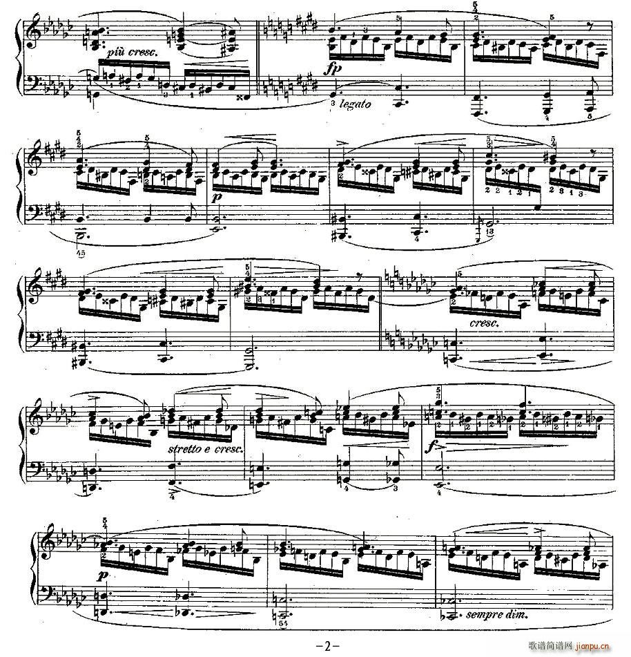 肖邦钢琴练习曲，Op.10之六2