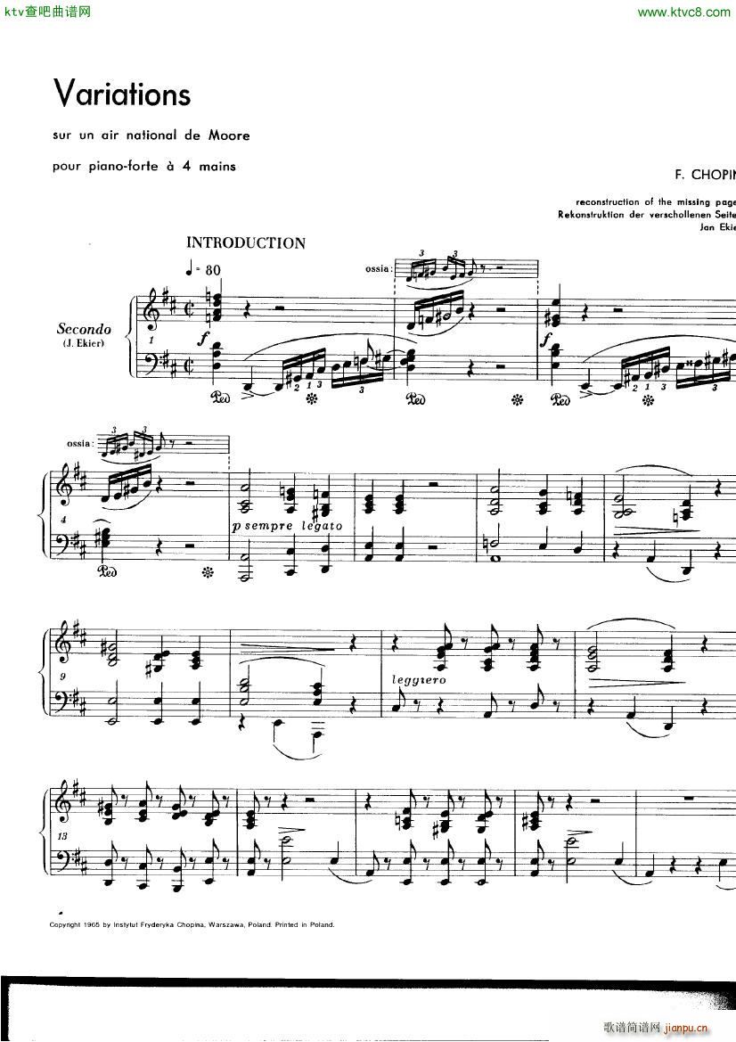 Chopin ekier variations in D2