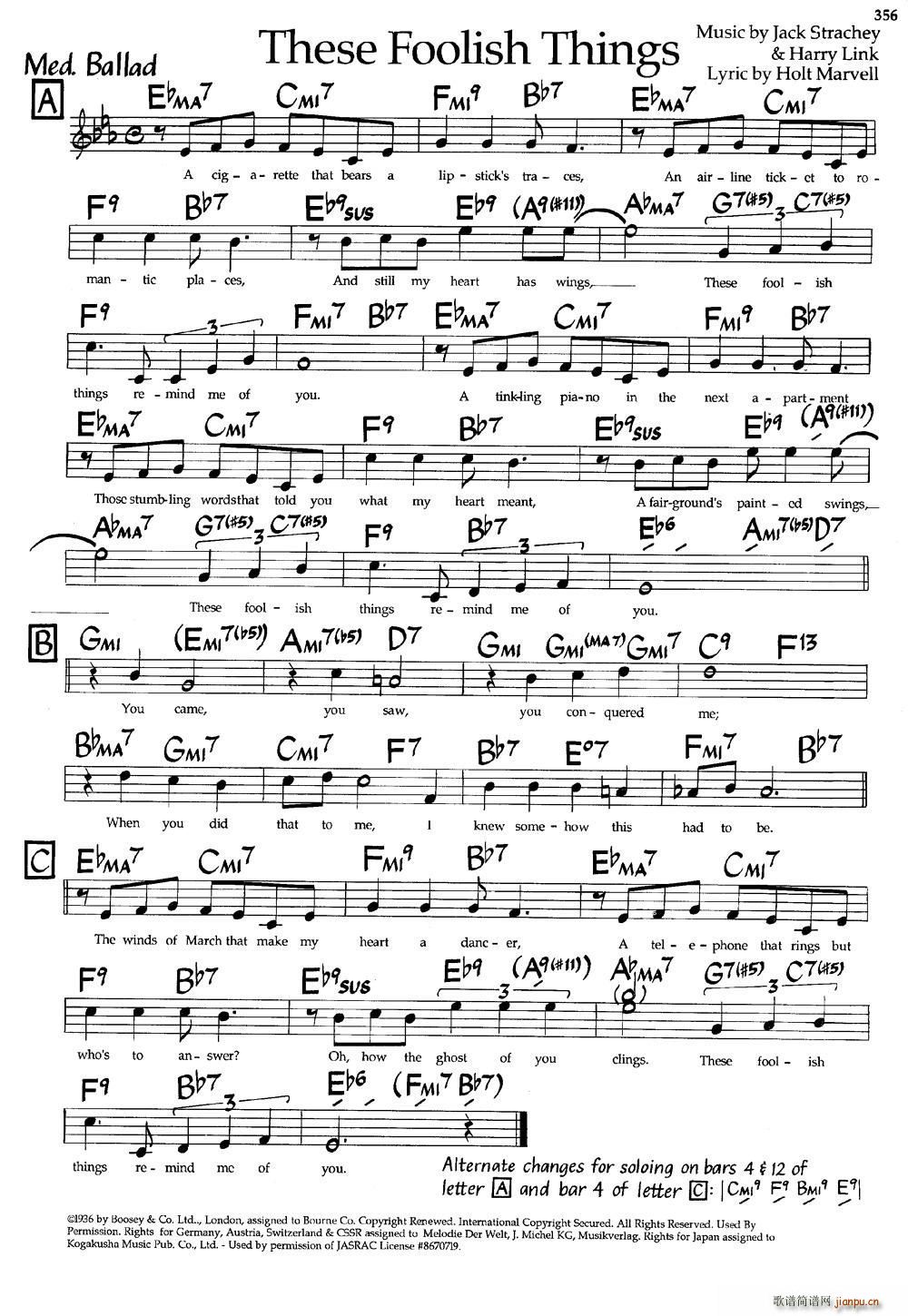These Foolish Things（爵士钢琴曲）1
